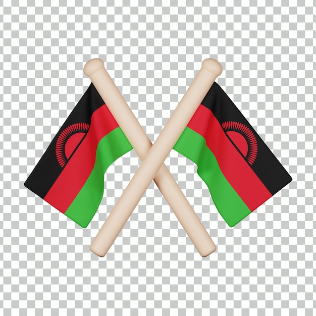 PSD malawi flag 3d icon