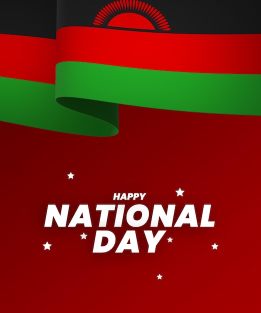 Malawi vlag element ontwerp nationale onafhankelijkheidsdag banner lint psd