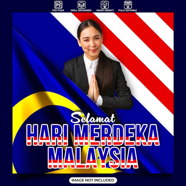 PSD malaysia independence day flyer template