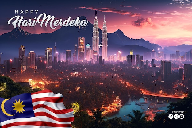 malaysia independence day poster template