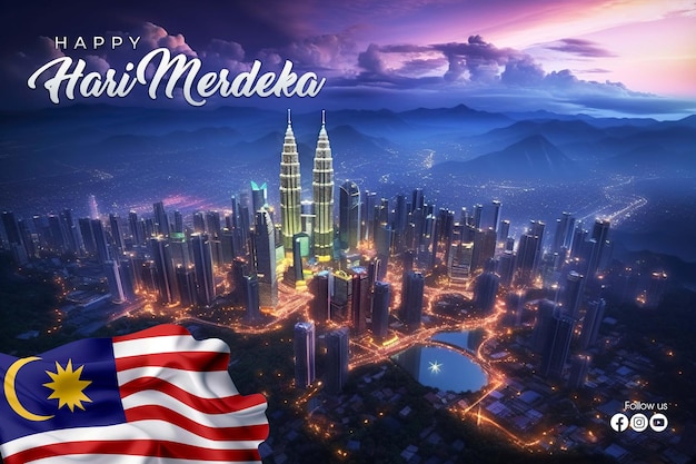 malaysia independence day poster template