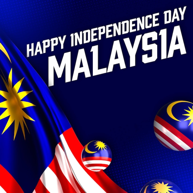 PSD malaysia independence day poster template