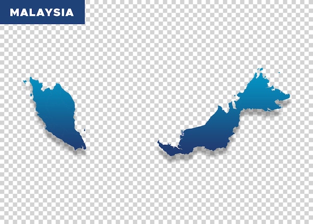 PSD malaysia map on transparent background