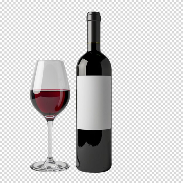 Malbec world day and wine isolated on transparent background