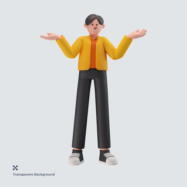 Male character 3d illustration