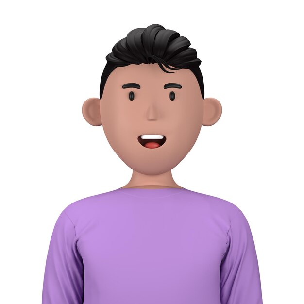 PSD personaggio maschile uomo avatar 3d