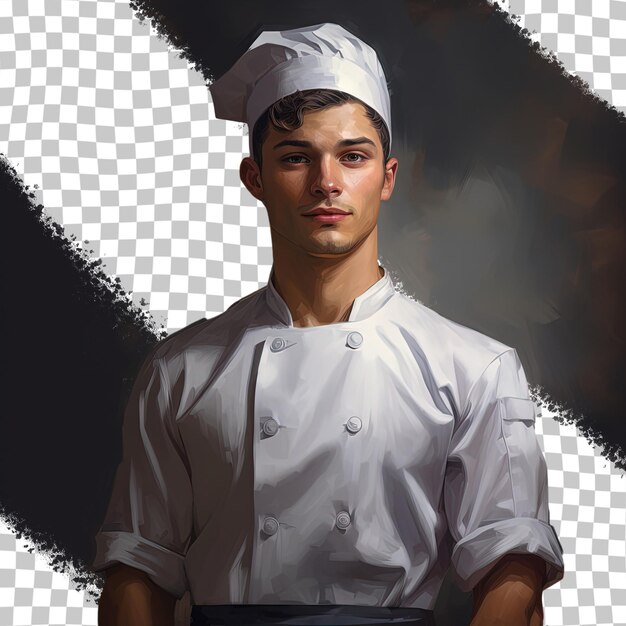 PSD male chef alone on transparent background