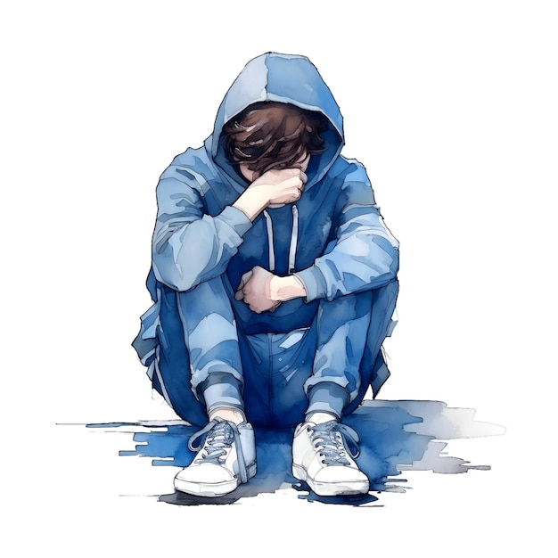 PSD male depression young man having frustration or depressed mental health problems concept