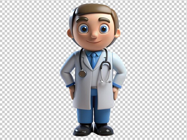 PSD male doctor or nurse 3d character