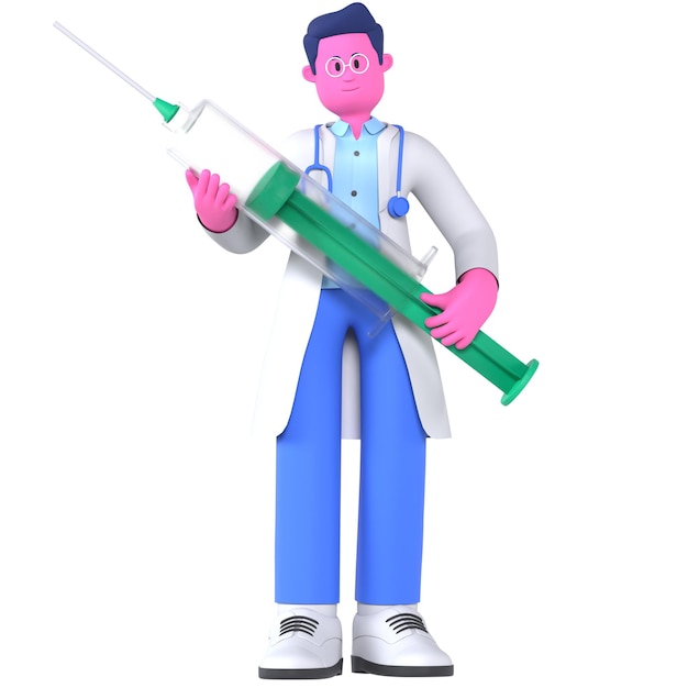 Male Doctor Syringe Medical Healthcare Hospital