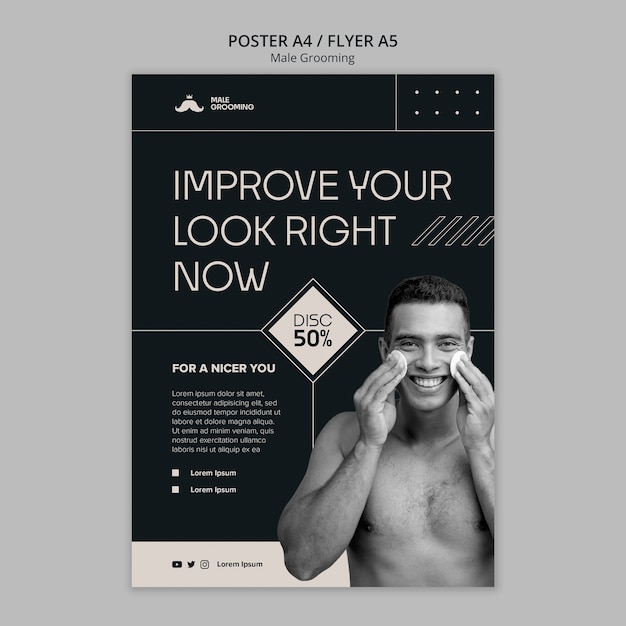 Male grooming template design