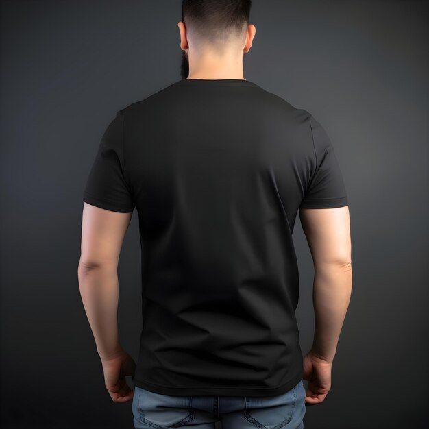 T Shirt Mockup Back Black - Free Vectors & PSDs to Download