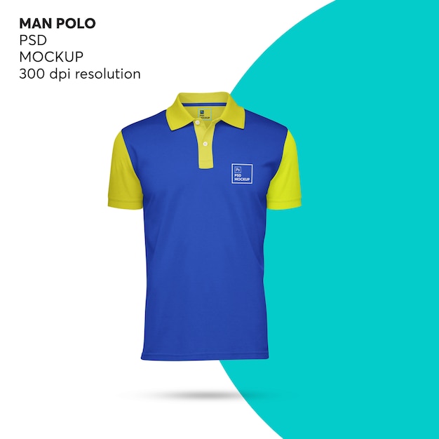 PSD male polo mockup