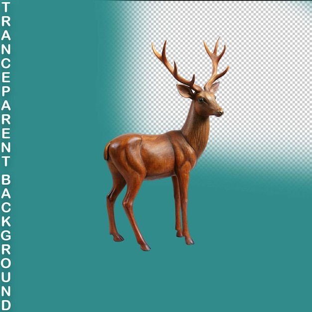 PSD male roe deer on transparent background