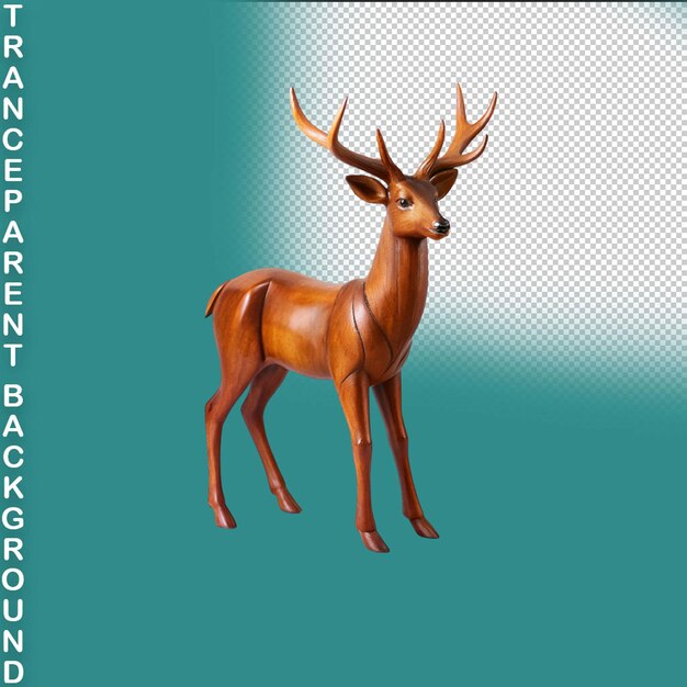 Male roe deer on transparent background