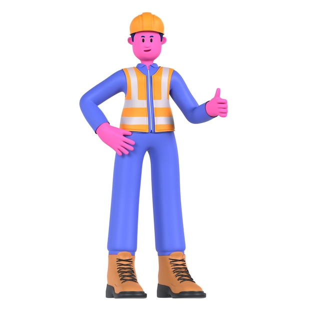 PSD male safty worker construction industry