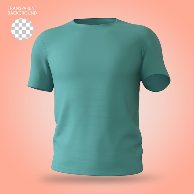 男性のTシャツの 3D レンダリングイラスト