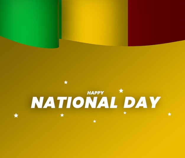 PSD mali vlag element ontwerp nationale onafhankelijkheidsdag banner lint psd