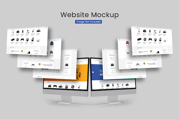 Mall för webbplats-mockupdesign
