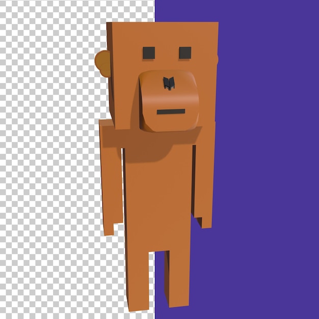 małpa renderowania 3D