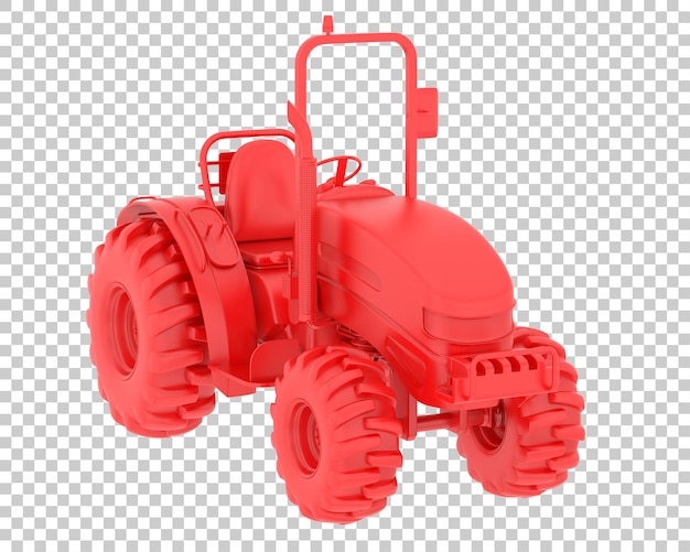 Mały Traktor Na Przezroczystym Tle Ilustracja Renderowania 3d