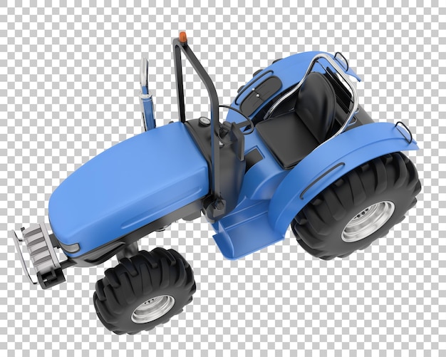 PSD mały traktor na przezroczystym tle ilustracja renderowania 3d