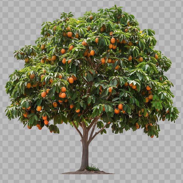 PSD mamey sapote tree with round dense canopy medium to large tr isolated clipart png psd no bg