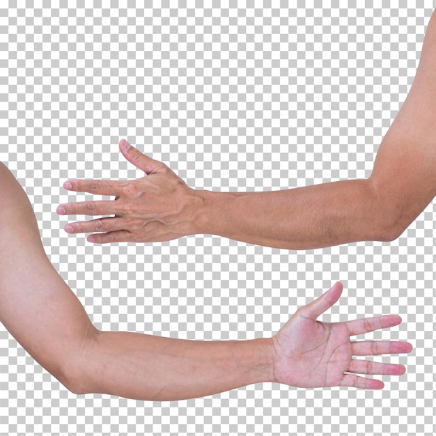 Man arm geïsoleerd