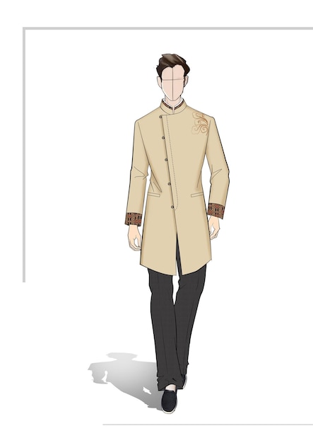 Man fashion suit cloth uniform style character design