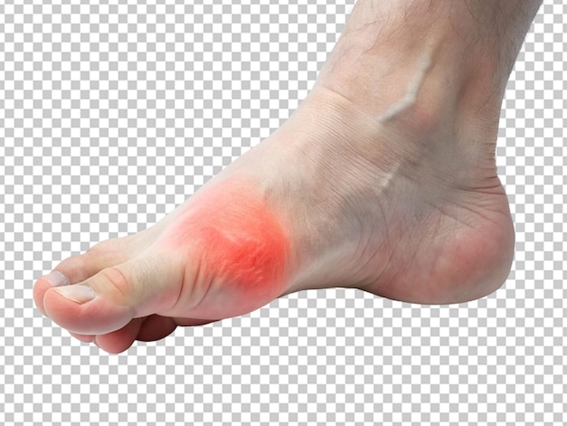 PSD man feeling foot pain