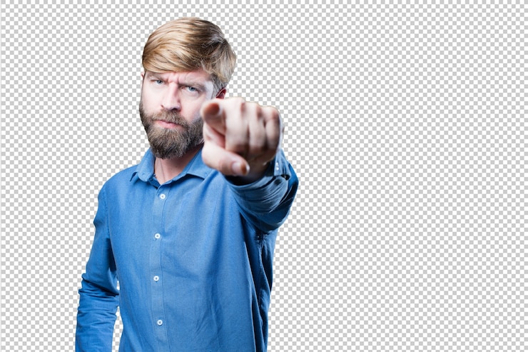 PSD man gesturing