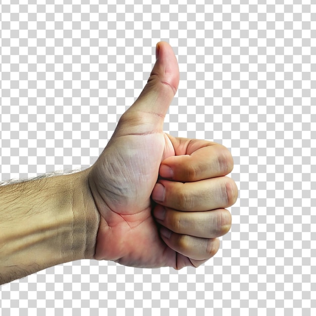 A man giving a thumbs up with his thumb up