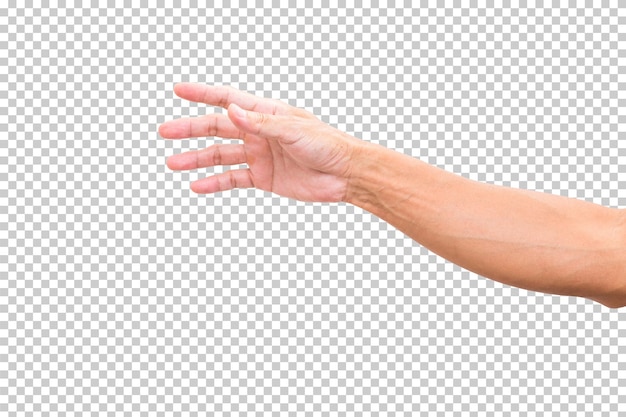 PSD man hand isolated