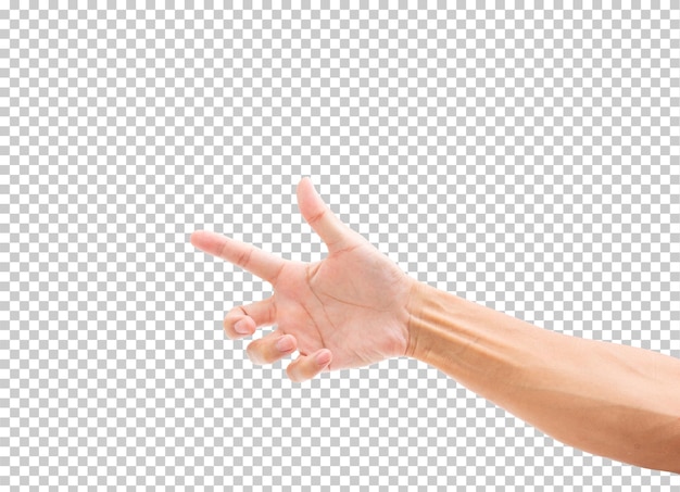 PSD man hand isolated