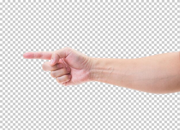 Man Hand Pointing Isolated