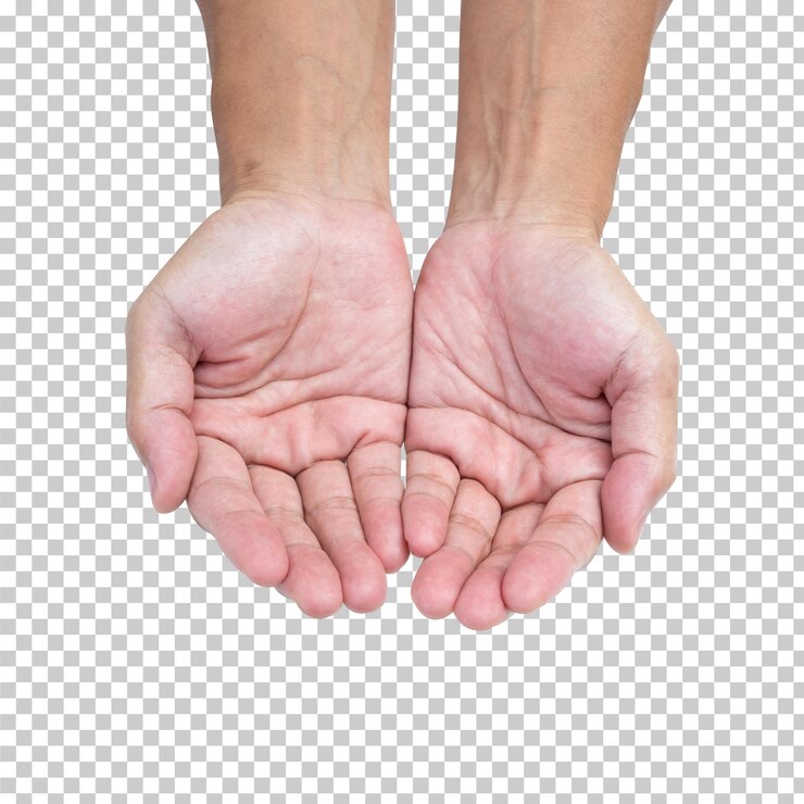 PSD 孤立した男の手