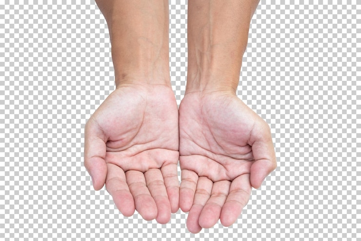 PSD 孤立した男の手