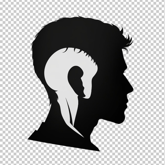 PSD man head silhouette