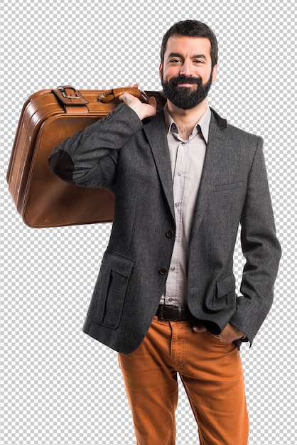 PSD man holding a briefcase