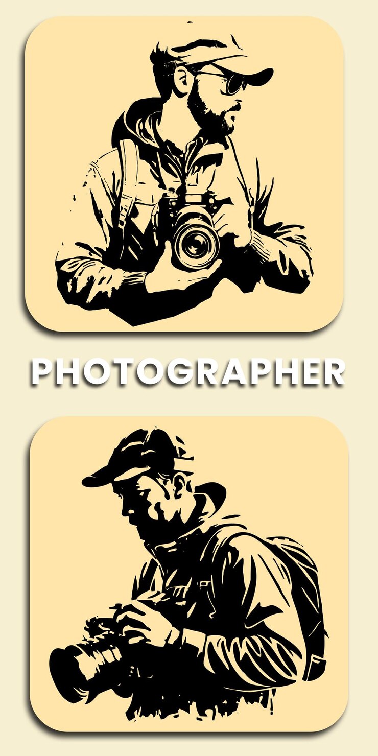 PSD a man holding a camera