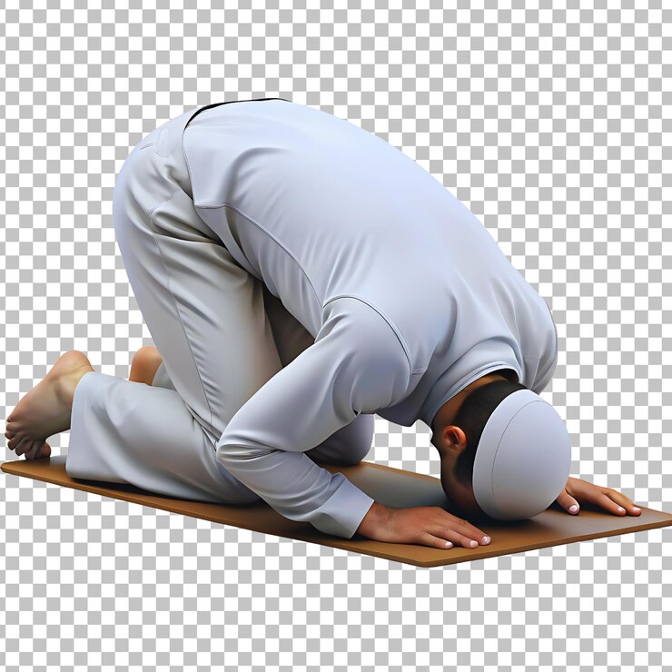 PSD a man is doing yoga on a mat with a picture of a man on it