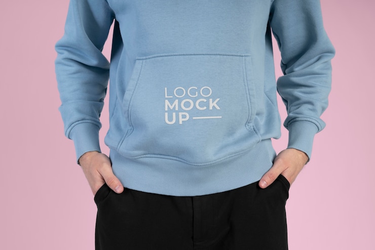 PSD man met joggingbroek en hoodiemodel