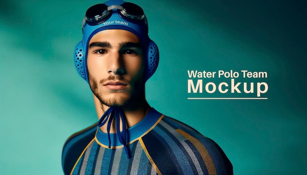 Man met waterpolo-sportpak.