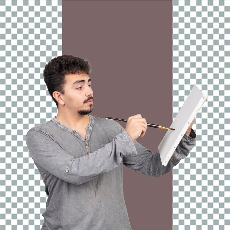PSD a man playing a flute with the word on it