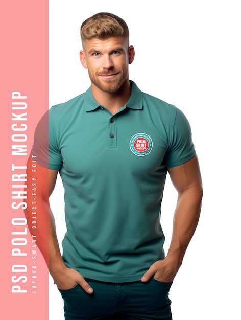 Man polo shirt mockup