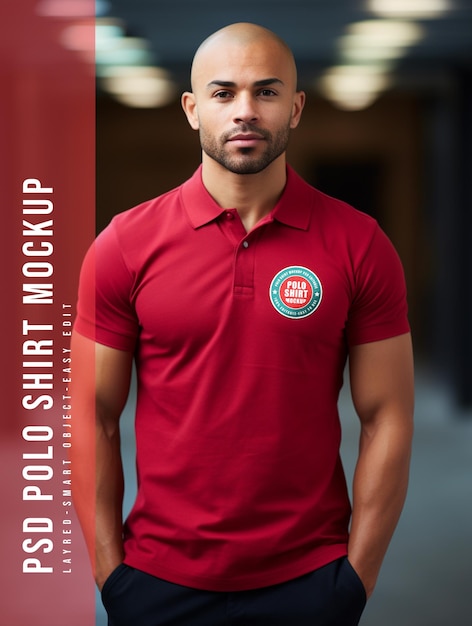 Man polo shirt mockup