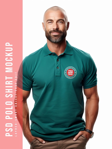 Man polo shirt mockup