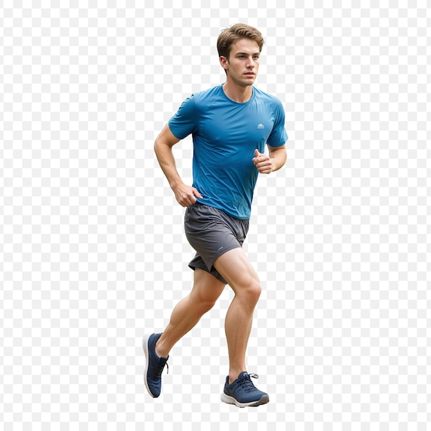 Man running isolated on transparent background