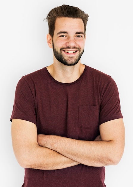 PSD man smiling happiness portrait concept