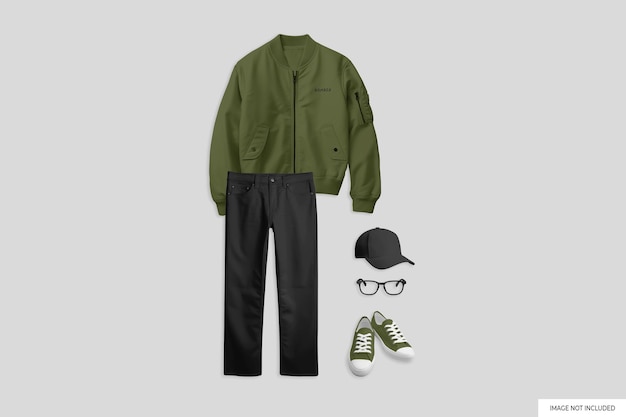 PSD man style outfits mockup